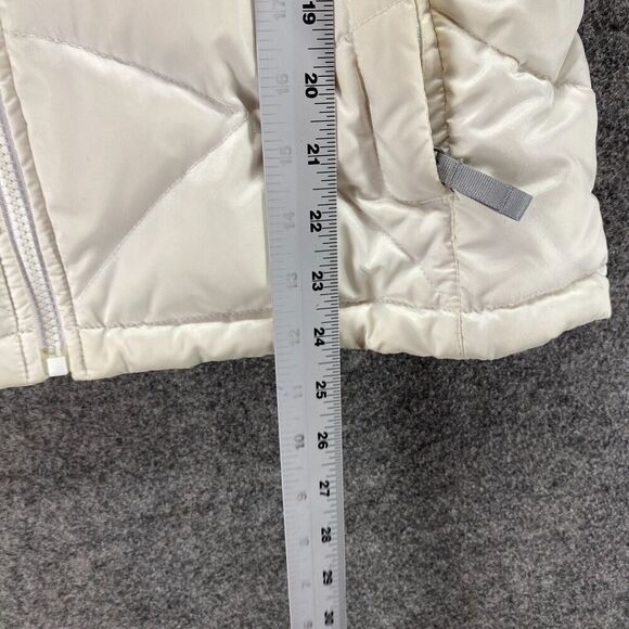 The Norht Face Quilted Jacket Girls XL White Full Zip Down Long Sleeve High Neck - Picture 6 of 15